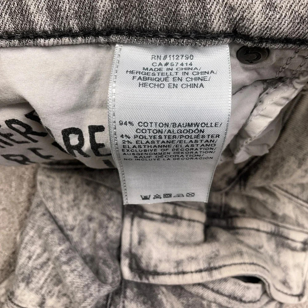 True Religion Rocco Shorts Mens 38 Gray Cargo Acid Moto Denim Streetwear Urban